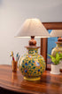 Blue pottery Matka Table Lamp (Without Shade)